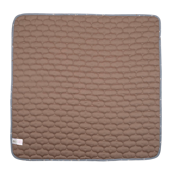 müsli Krabbeldecke Bed Linen & Blankets Jasmin blue/ Balsam cream/ Walnut 690000318