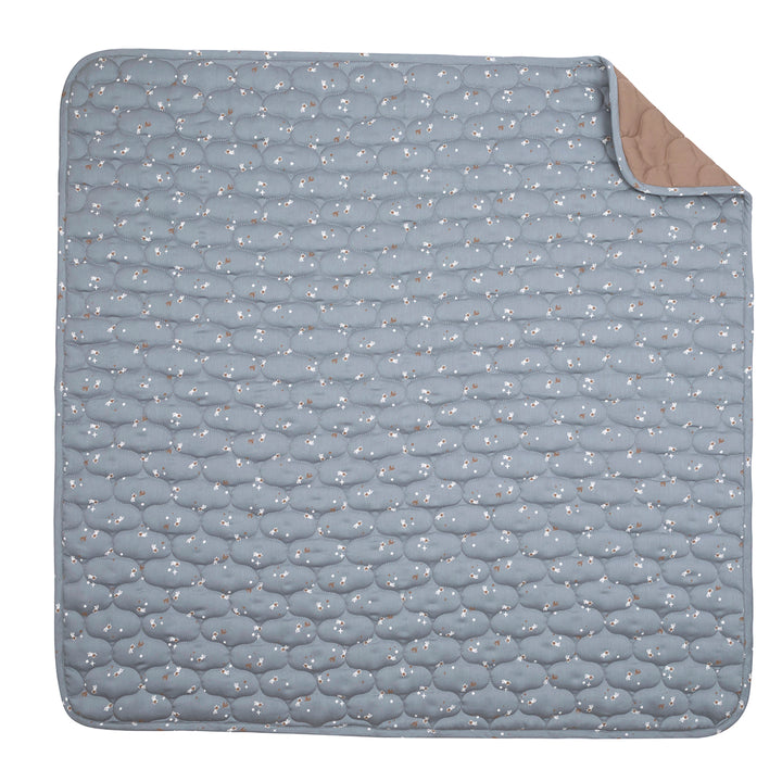 müsli Krabbeldecke Bed Linen & Blankets Jasmin blue/ Balsam cream/ Walnut 690000318