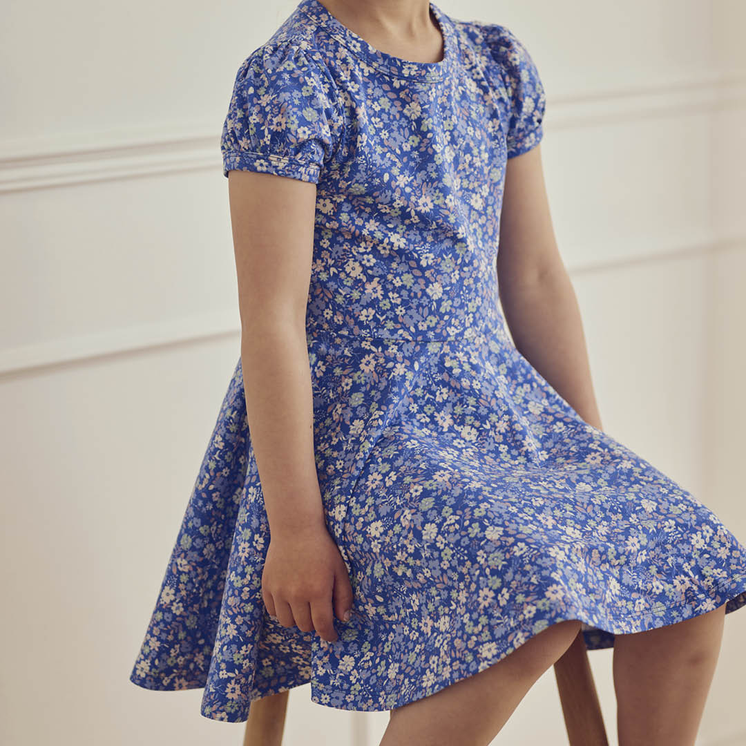 müsli Kurzarmkleid Dress Azure blue/ Nectar/ Tofu 690000307