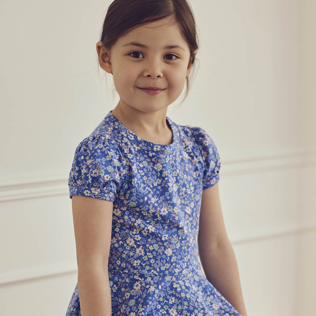 müsli Kurzarmkleid Dress Azure blue/ Nectar/ Tofu 690000307