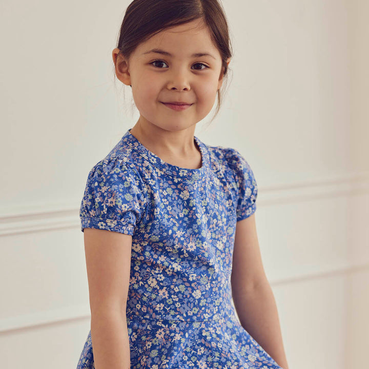 müsli Kurzarmkleid Dress Azure blue/ Nectar/ Tofu 690000307