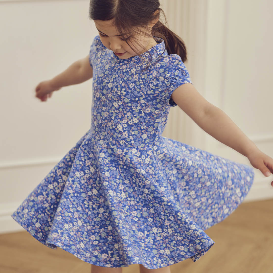 müsli Kurzarmkleid Dress Azure blue/ Nectar/ Tofu 690000307