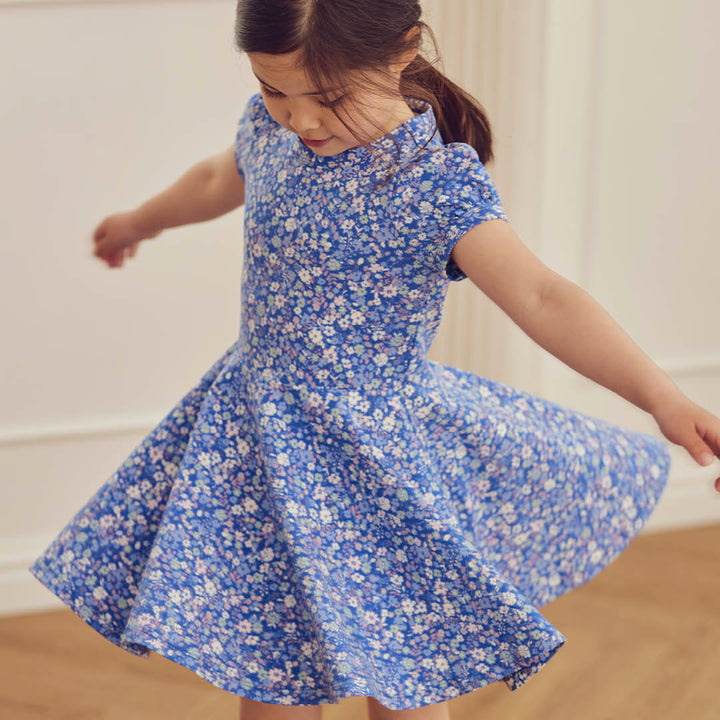 müsli Kurzarmkleid Dress Azure blue/ Nectar/ Tofu 690000307