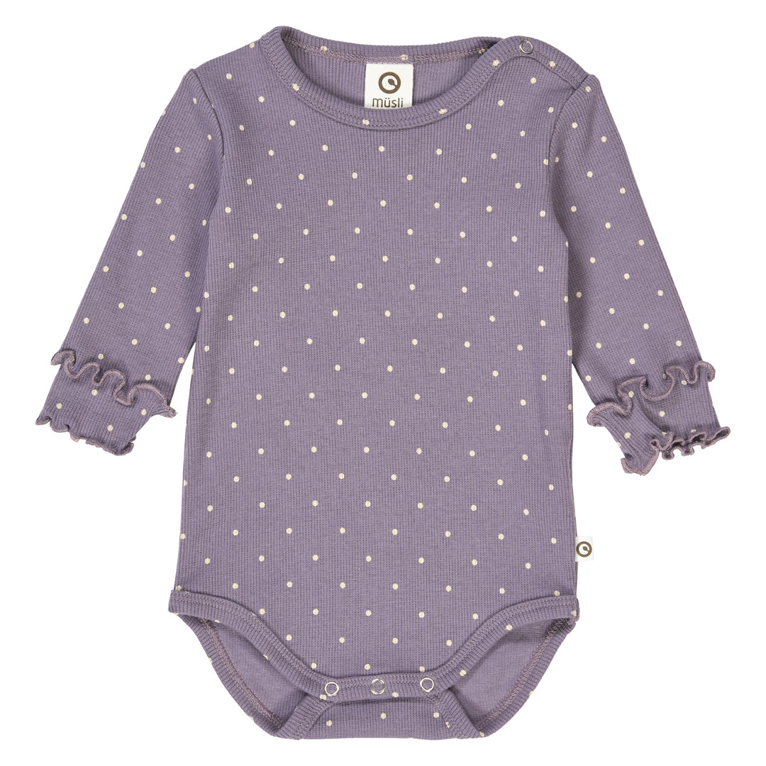 müsli Langarmbody Bodystockings Lilac fog/ Oak 690000259
