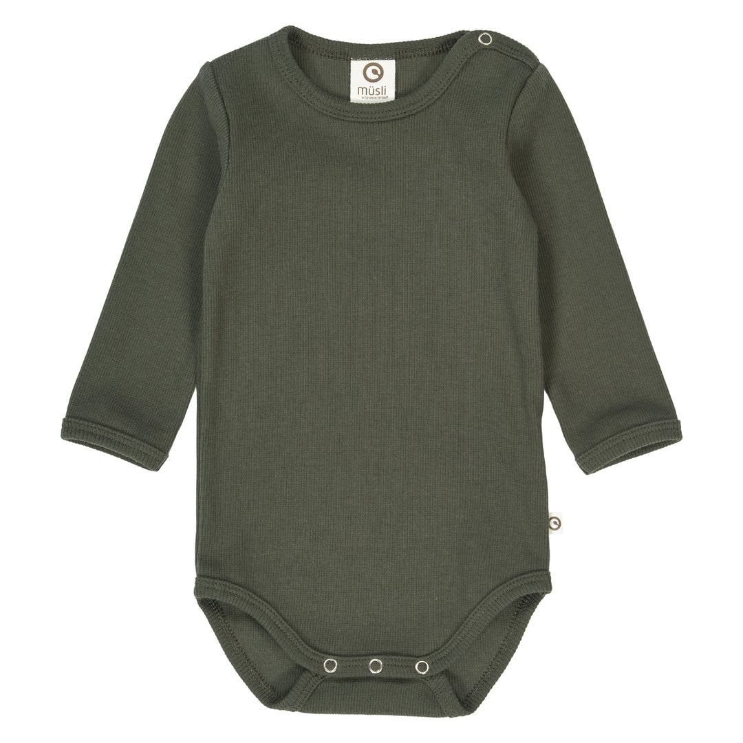 müsli Langarmbody Bodystockings Deep green 019040401