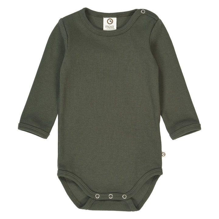 müsli Langarmbody Bodystockings Deep green 019040401