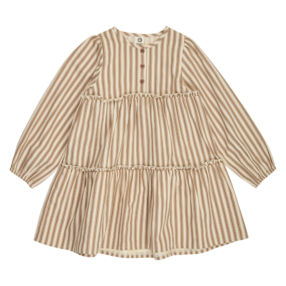 müsli Langarmkleid Dress Oak/ Walnut 690000338