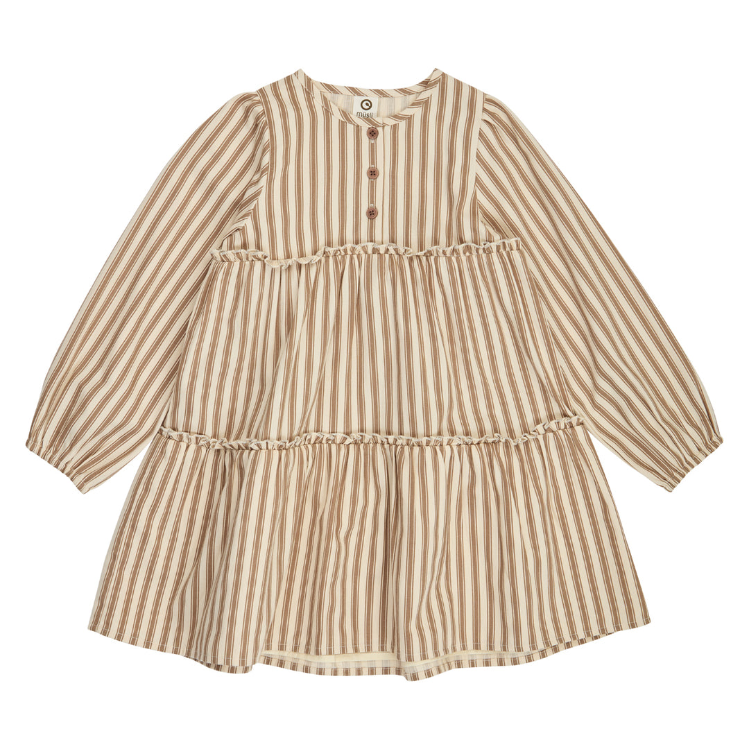 müsli Langarmkleid Dress Oak/ Walnut 690000338