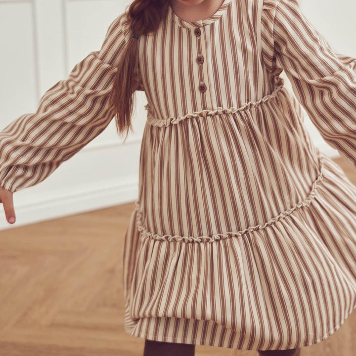 müsli Langarmkleid Dress Oak/ Walnut 690000338
