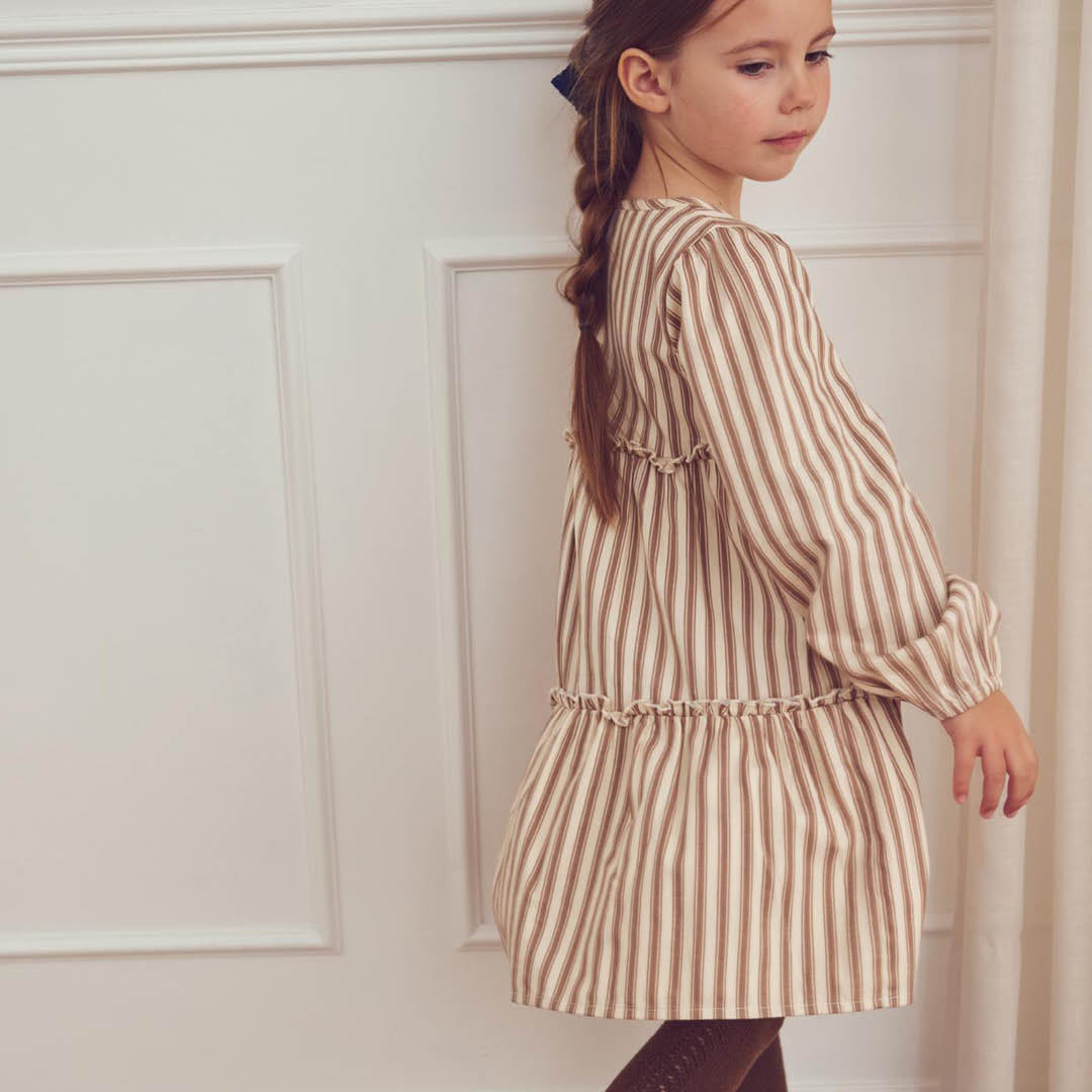 müsli Langarmkleid Dress Oak/ Walnut 690000338