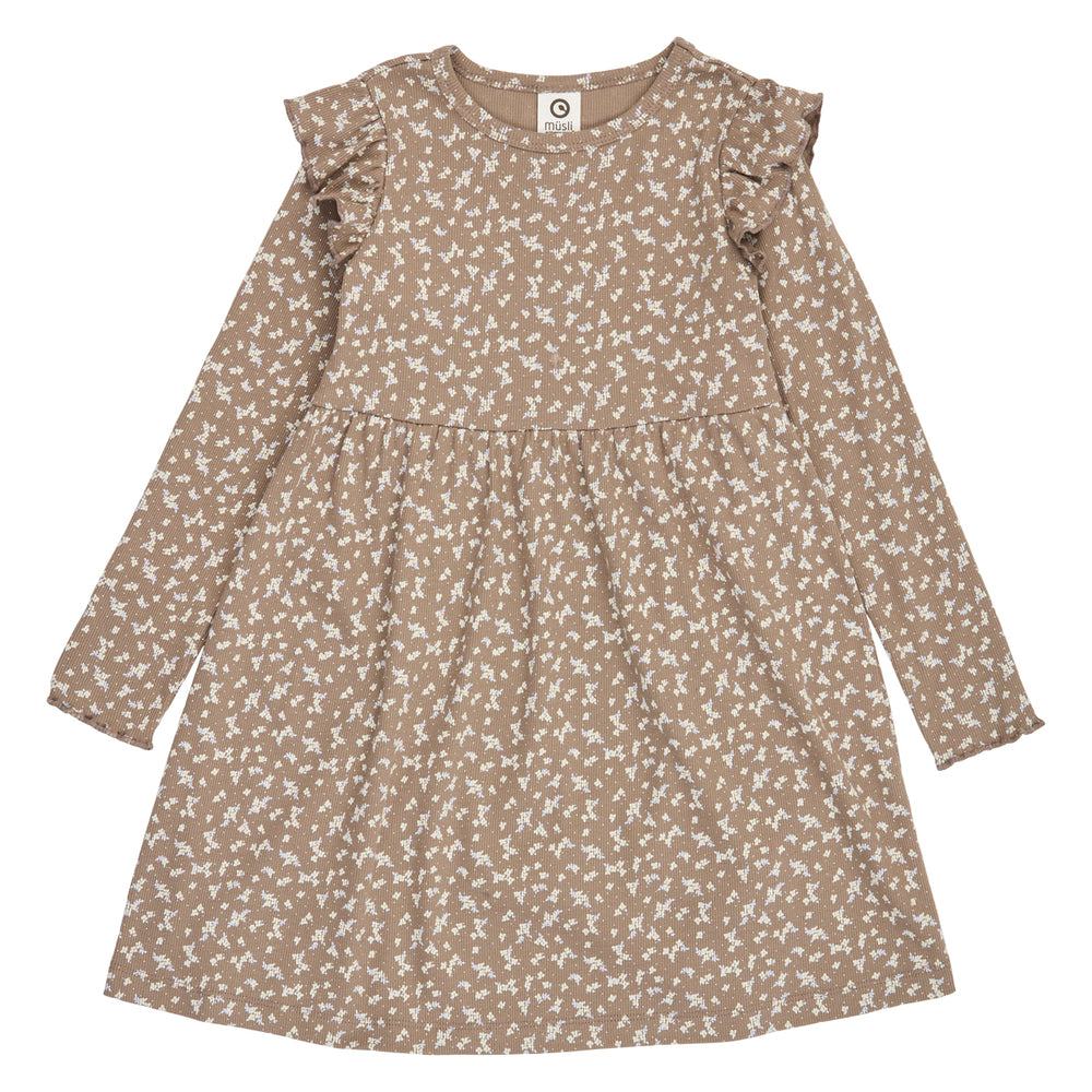 müsli Langarmkleid Dress Walnut/ Oak/ Mauve 690000328