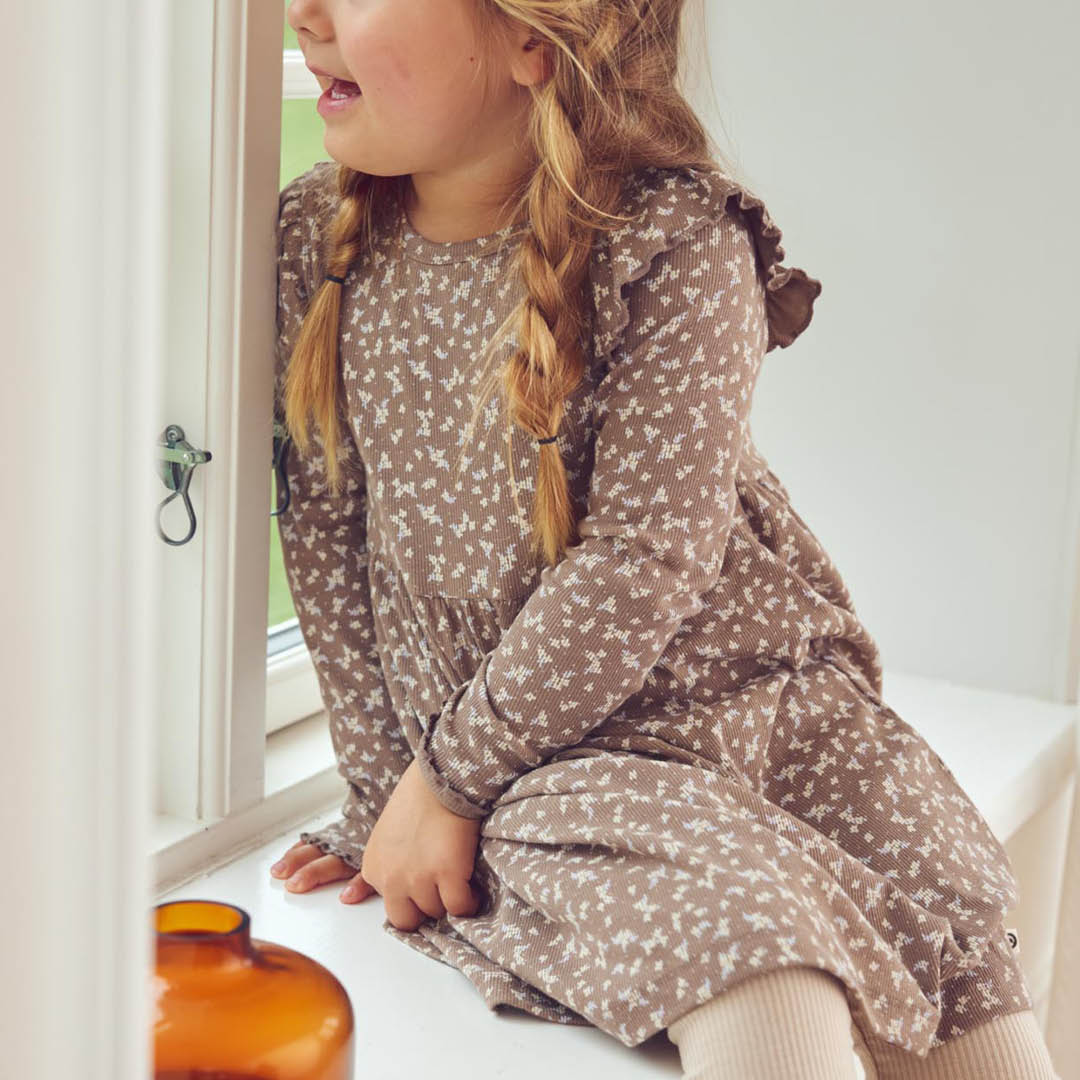 müsli Langarmkleid Dress Walnut/ Oak/ Mauve 690000328