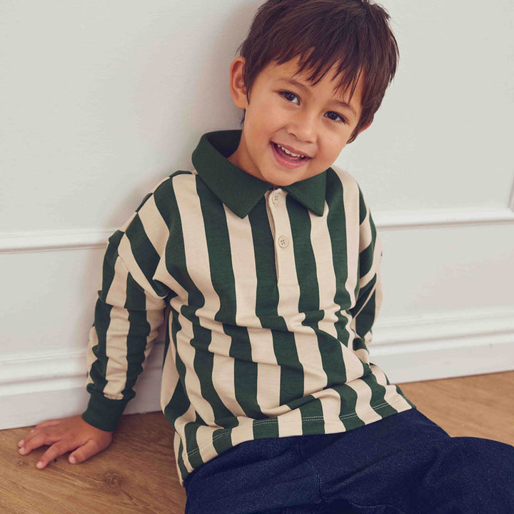 müsli Langarmpoloshirt L_S Tee Oak/ Forest green 690000335