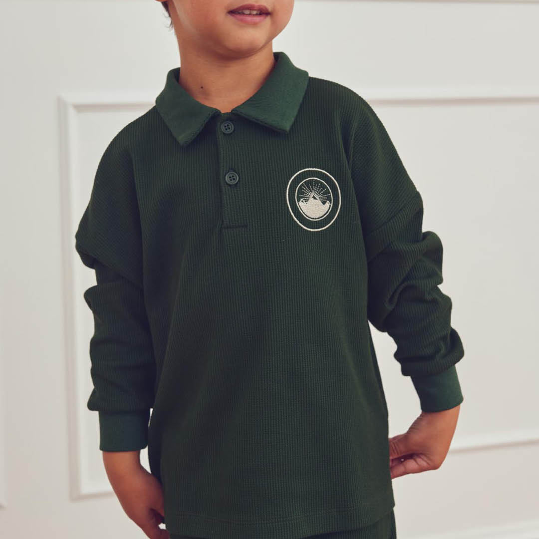 müsli Langarmpoloshirt L_S Tee Forest green 019591801