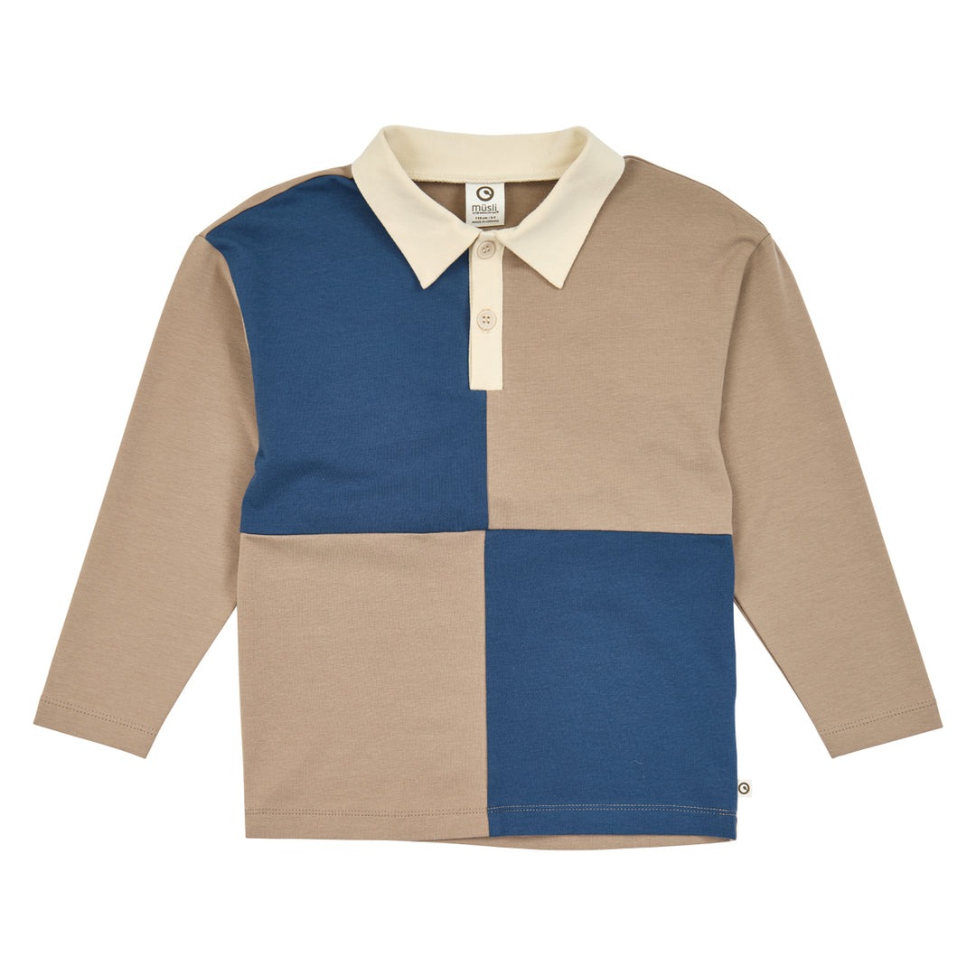 müsli Langarmpoloshirt L_S Tee Walnut 017080802