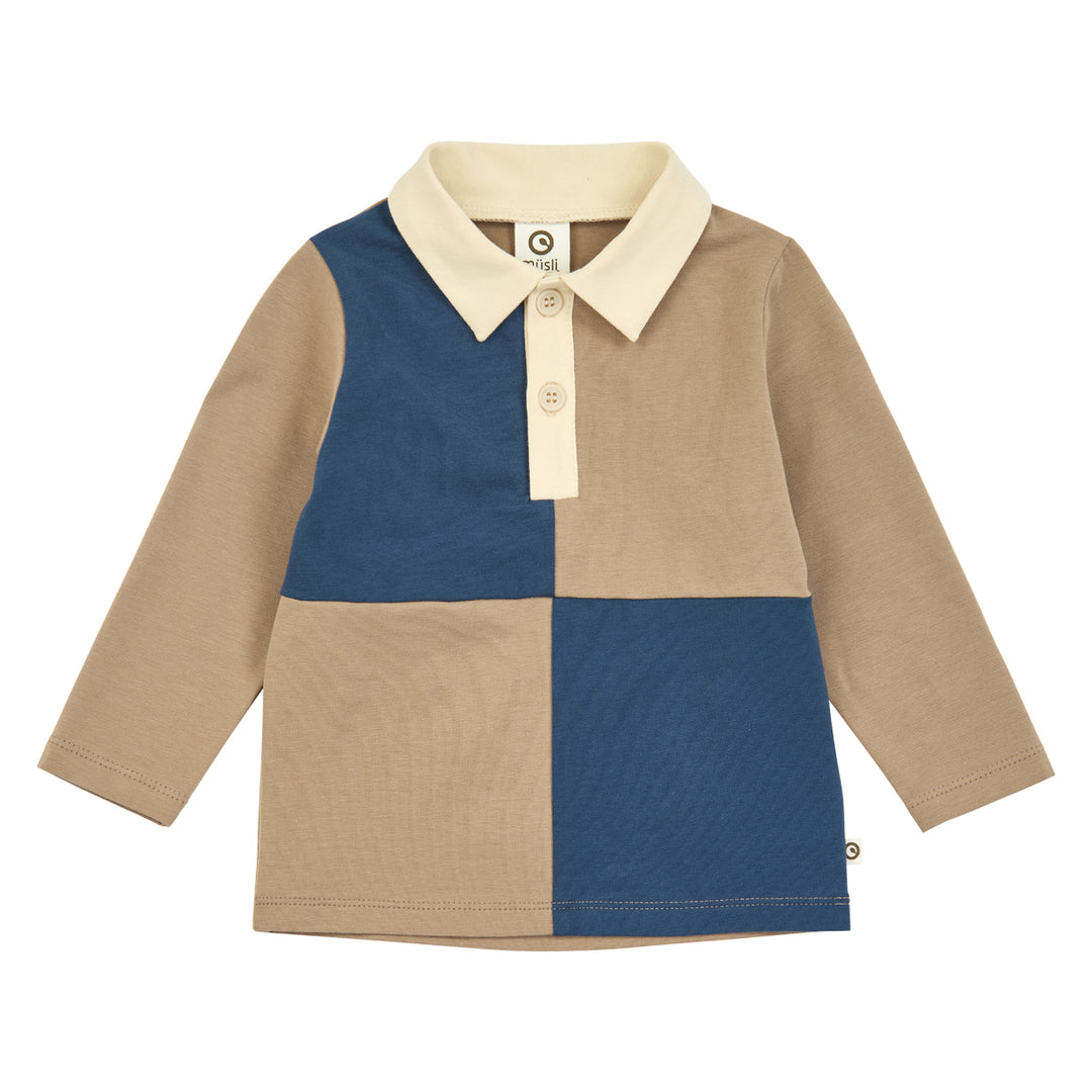 müsli Langarmpoloshirt L_S Tee Walnut 017080802