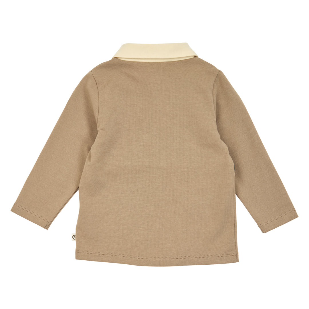 müsli Langarmpoloshirt L_S Tee Walnut 017080802