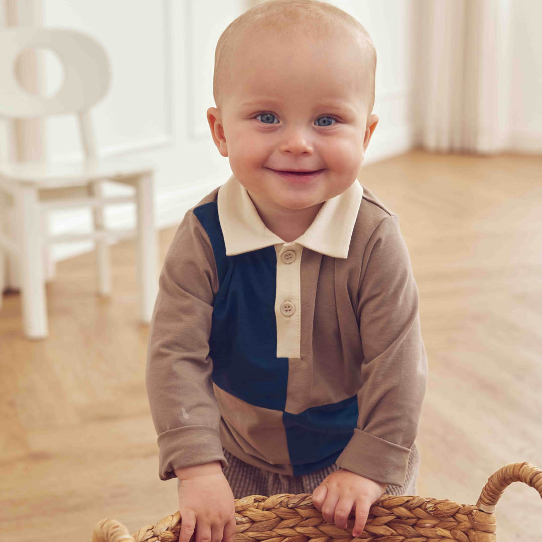 müsli Langarmpoloshirt L_S Tee Walnut 017080802