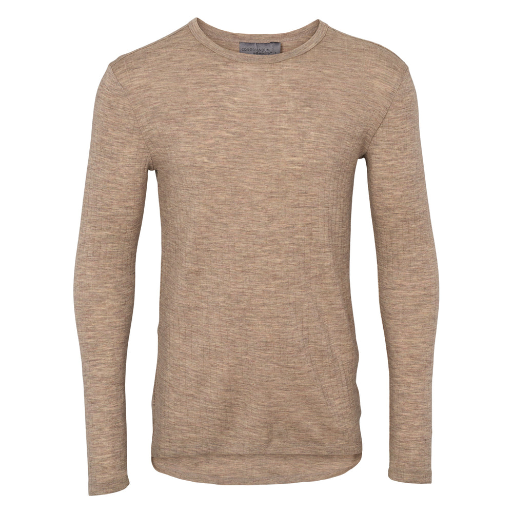 Conservandum Langarmshirt aus Merinowolle L_S Tee Balsam melange 821000011