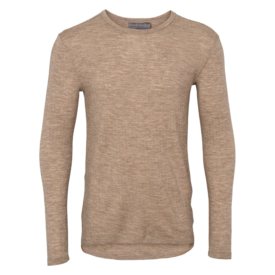 Conservandum Langarmshirt aus Merinowolle L_S Tee Balsam melange 821000011