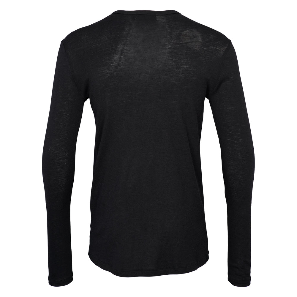 Conservandum Langarmshirt aus Merinowolle L_S Tee Black 019400706