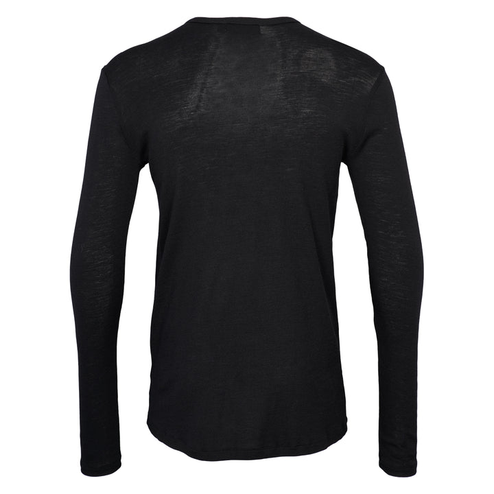 Conservandum Langarmshirt aus Merinowolle L_S Tee Black 019400706