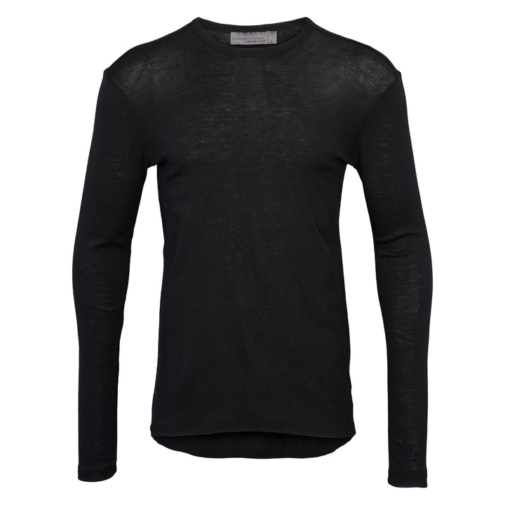 Conservandum Langarmshirt aus Merinowolle L_S Tee Black 019400706