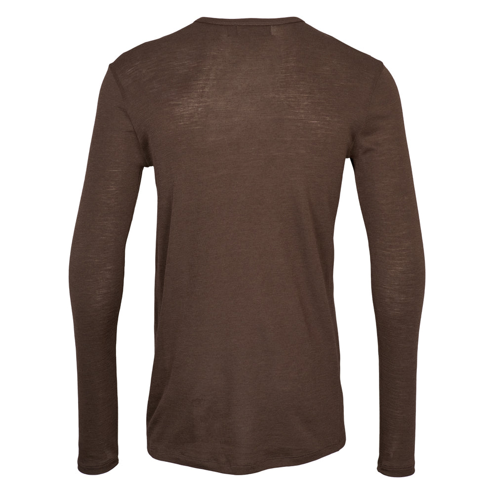 Conservandum Langarmshirt aus Merinowolle L_S Tee Brown 422017200