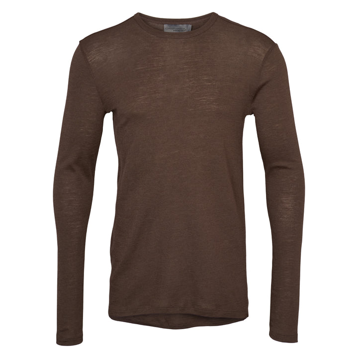 Conservandum Langarmshirt aus Merinowolle L_S Tee Brown 422017200