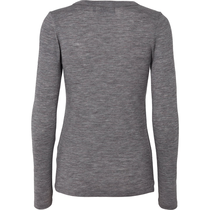 Conservandum Langarmshirt aus Merinowolle L_S Tee Dark grey melange 792000700