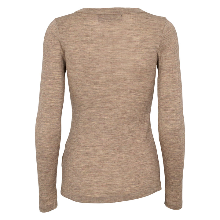 Conservandum Langarmshirt aus Merinowolle L_S Tee Balsam melange 821000011