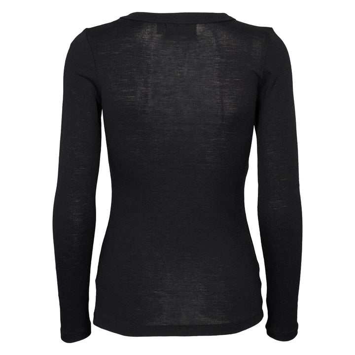 Conservandum Langarmshirt aus Merinowolle L_S Tee Black 019400706