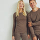 Conservandum Langarmshirt aus Merinowolle L_S Tee Walnut melange 821000012