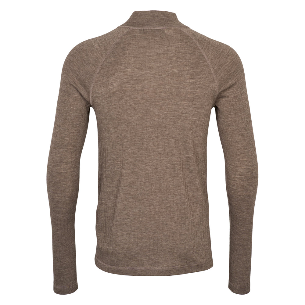 Conservandum Langarmshirt aus Merinowolle S_S Tee Walnut melange 821000012