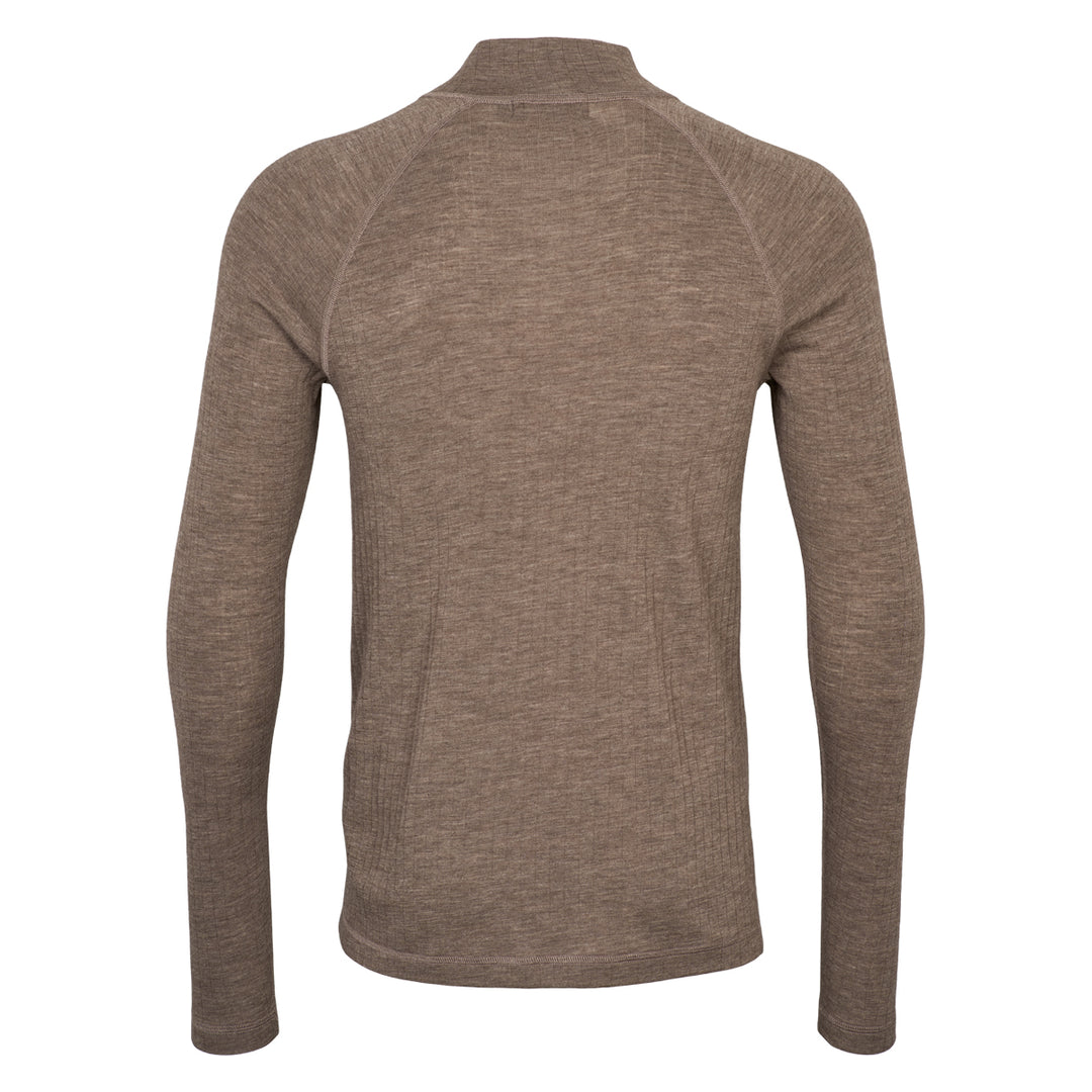 Conservandum Langarmshirt aus Merinowolle S_S Tee Walnut melange 821000012