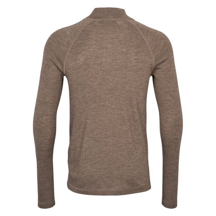 Conservandum Langarmshirt aus Merinowolle S_S Tee Walnut melange 821000012