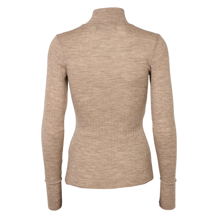 Conservandum Langarmshirt aus Merinowolle S_S Tee Balsam melange 821000011