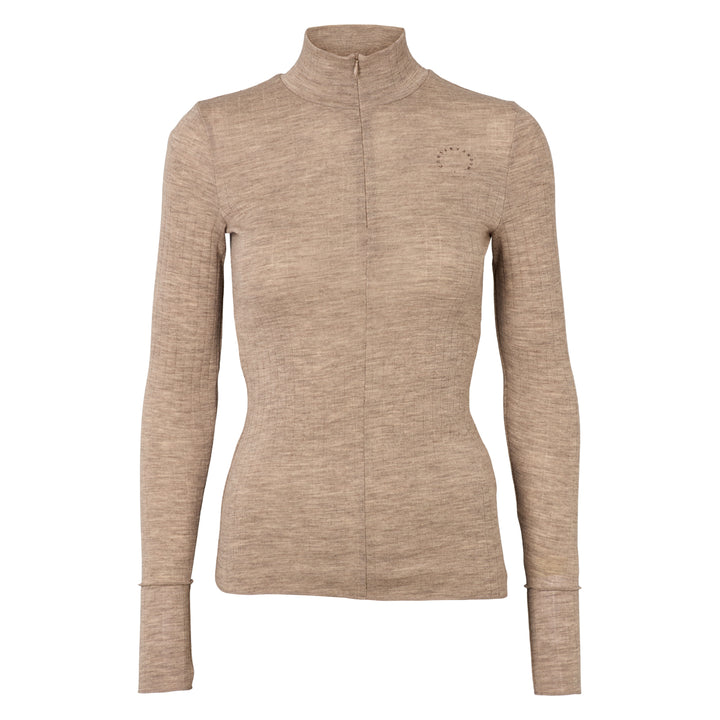 Conservandum Langarmshirt aus Merinowolle S_S Tee Balsam melange 821000011
