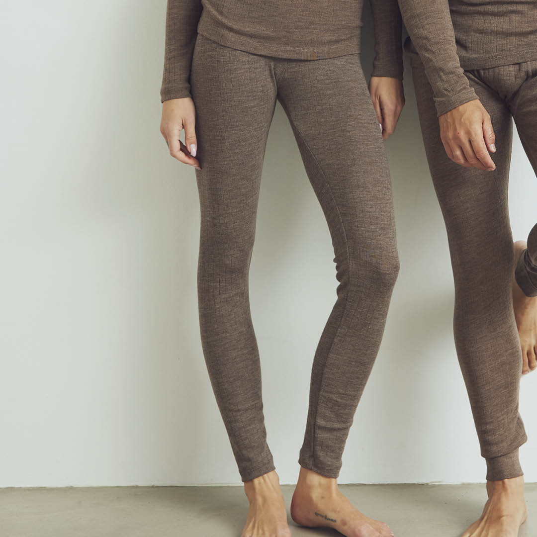 Conservandum Leggings aus Merinowolle Leggings Walnut melange 821000012