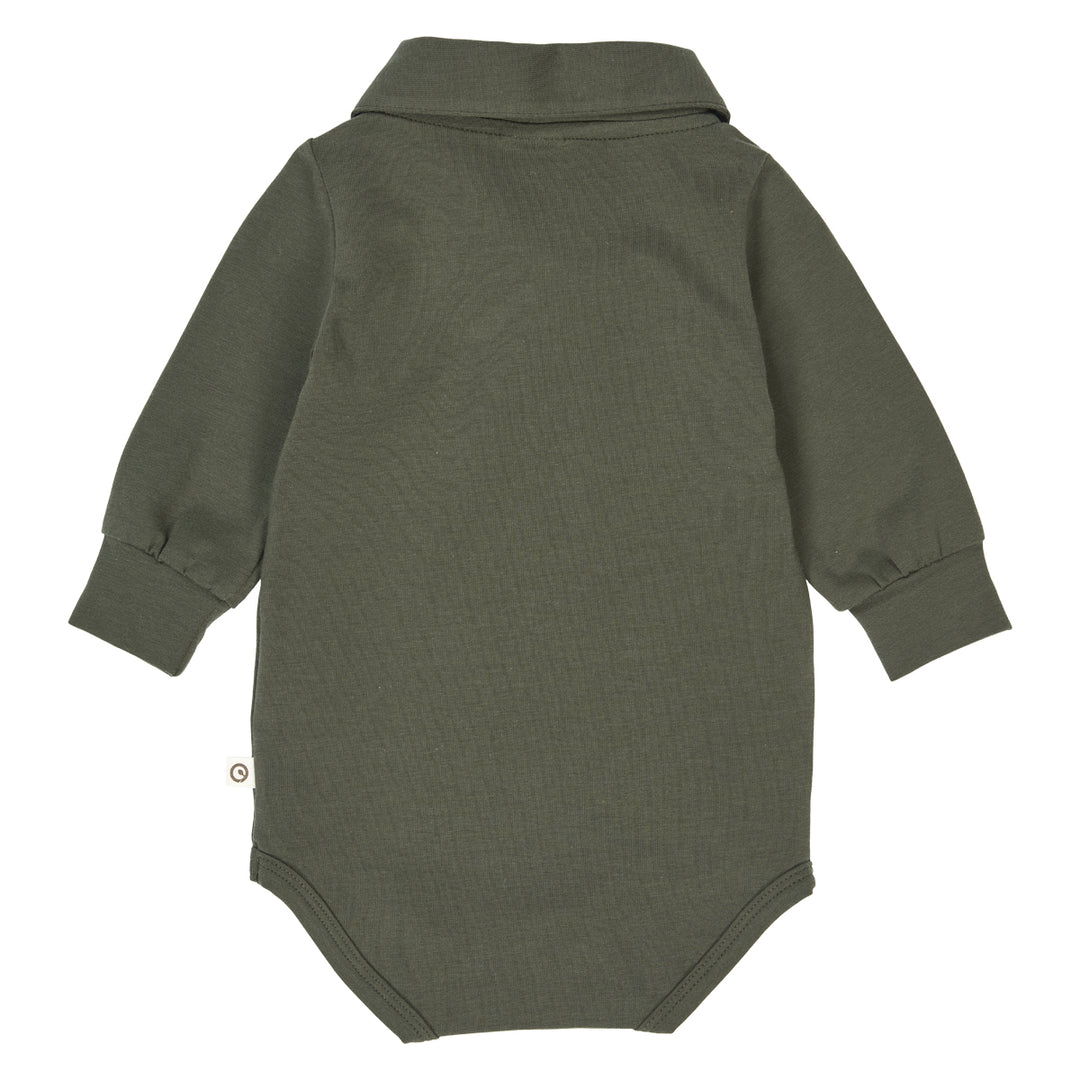 müsli Polo-Langarmbody Bodystockings Deep green 019040401