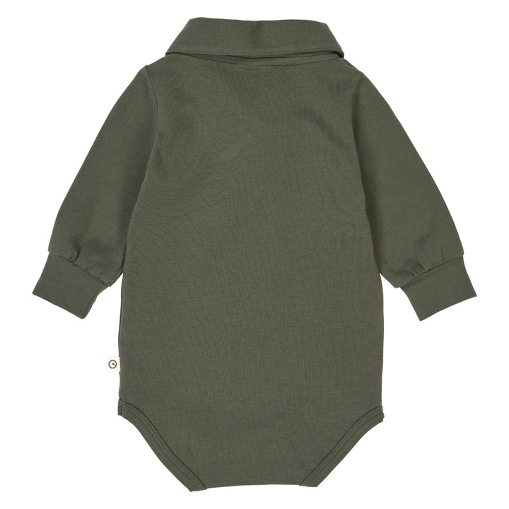 müsli Polo-Langarmbody Bodystockings Deep green 019040401