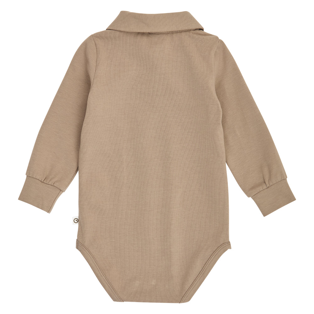 müsli Polo-Langarmbody Bodystockings Walnut 017080802