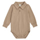 müsli Polo-Langarmbody Bodystockings Walnut 017080802