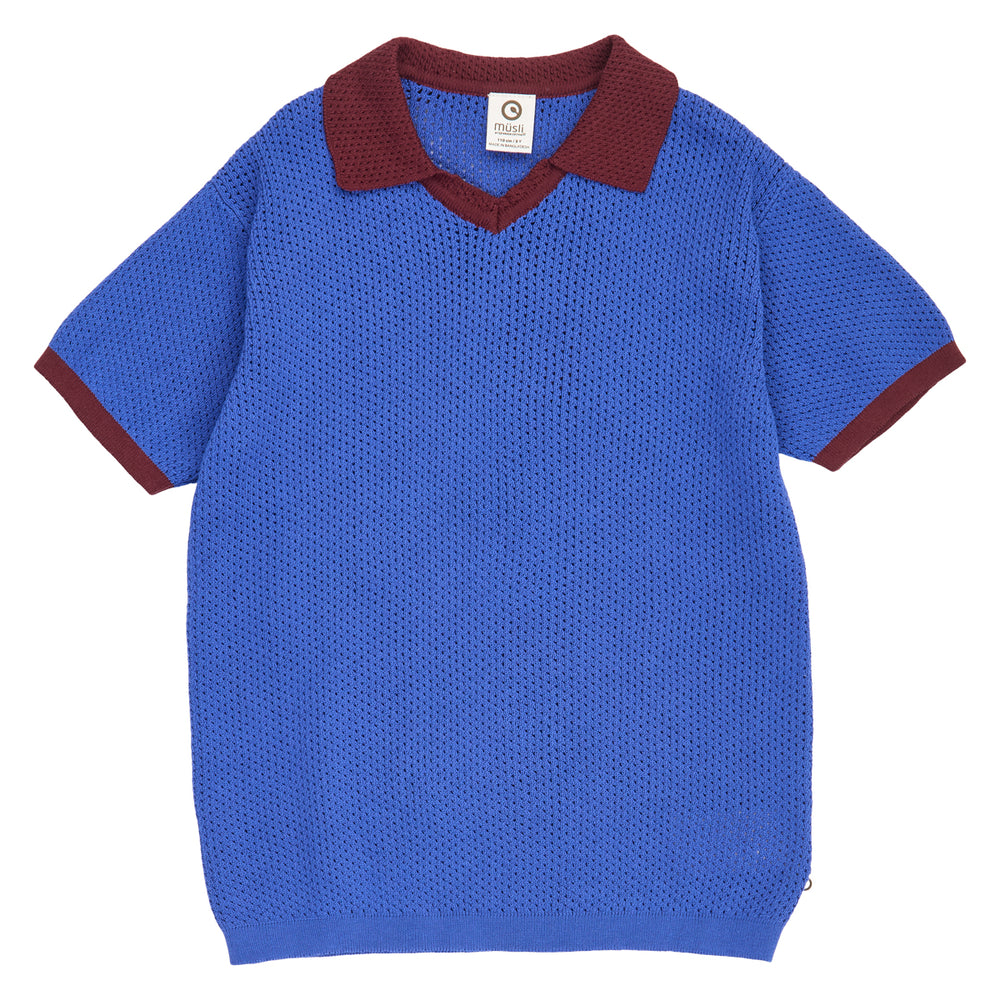 müsli Poloshirt S_S Tee Azure blue 018394902