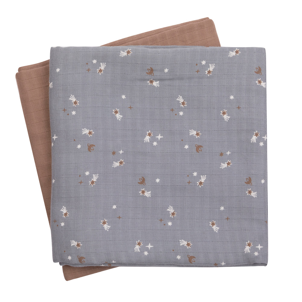 müsli Pucktuch 2er-Pack Nursery Jasmin blue/ Balsam cream/ Walnut 690000318