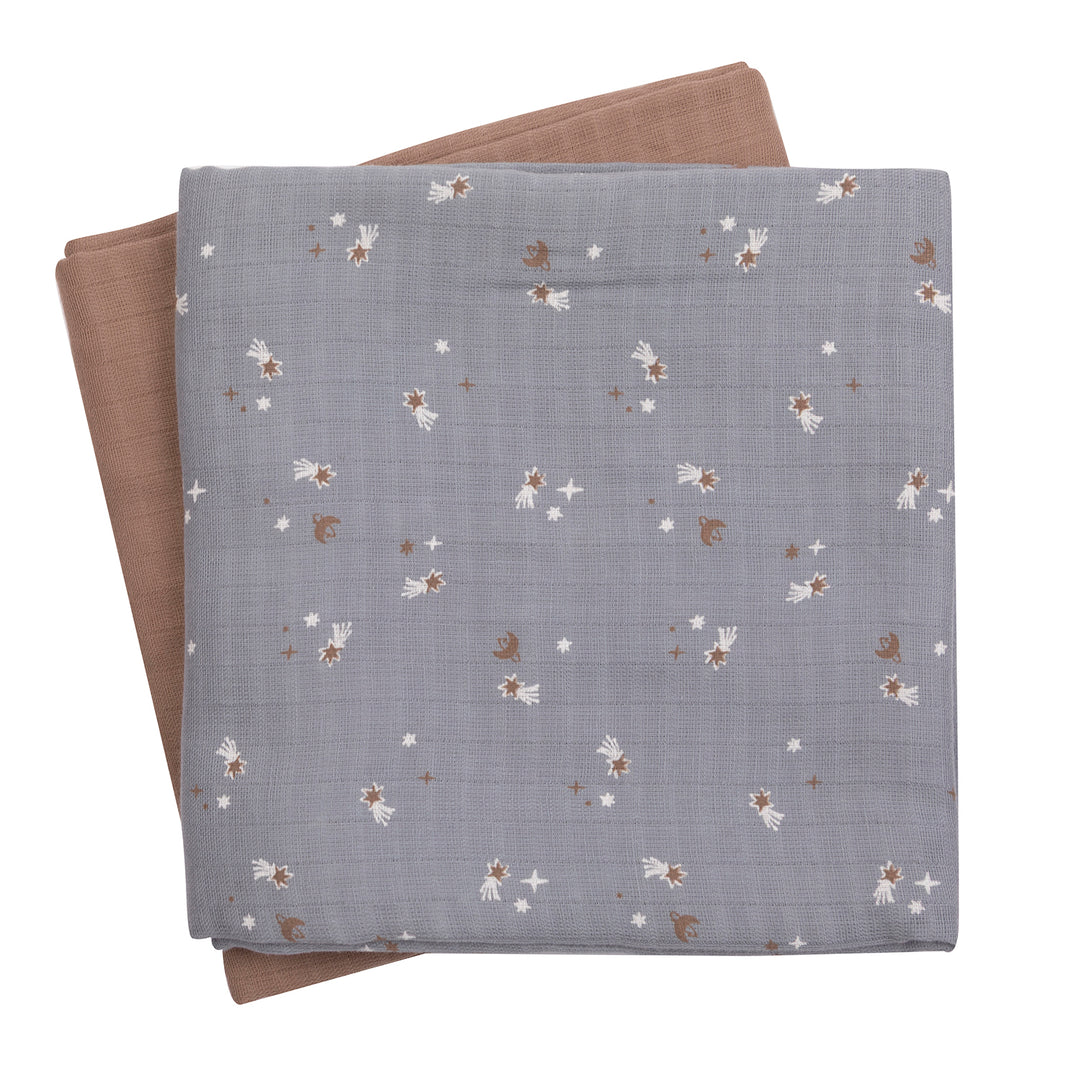 müsli Pucktuch 2er-Pack Nursery Jasmin blue/ Balsam cream/ Walnut 690000318