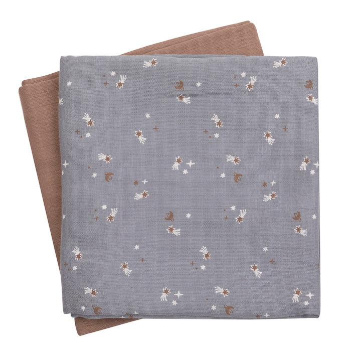 müsli Pucktuch 2er-Pack Nursery Jasmin blue/ Balsam cream/ Walnut 690000318
