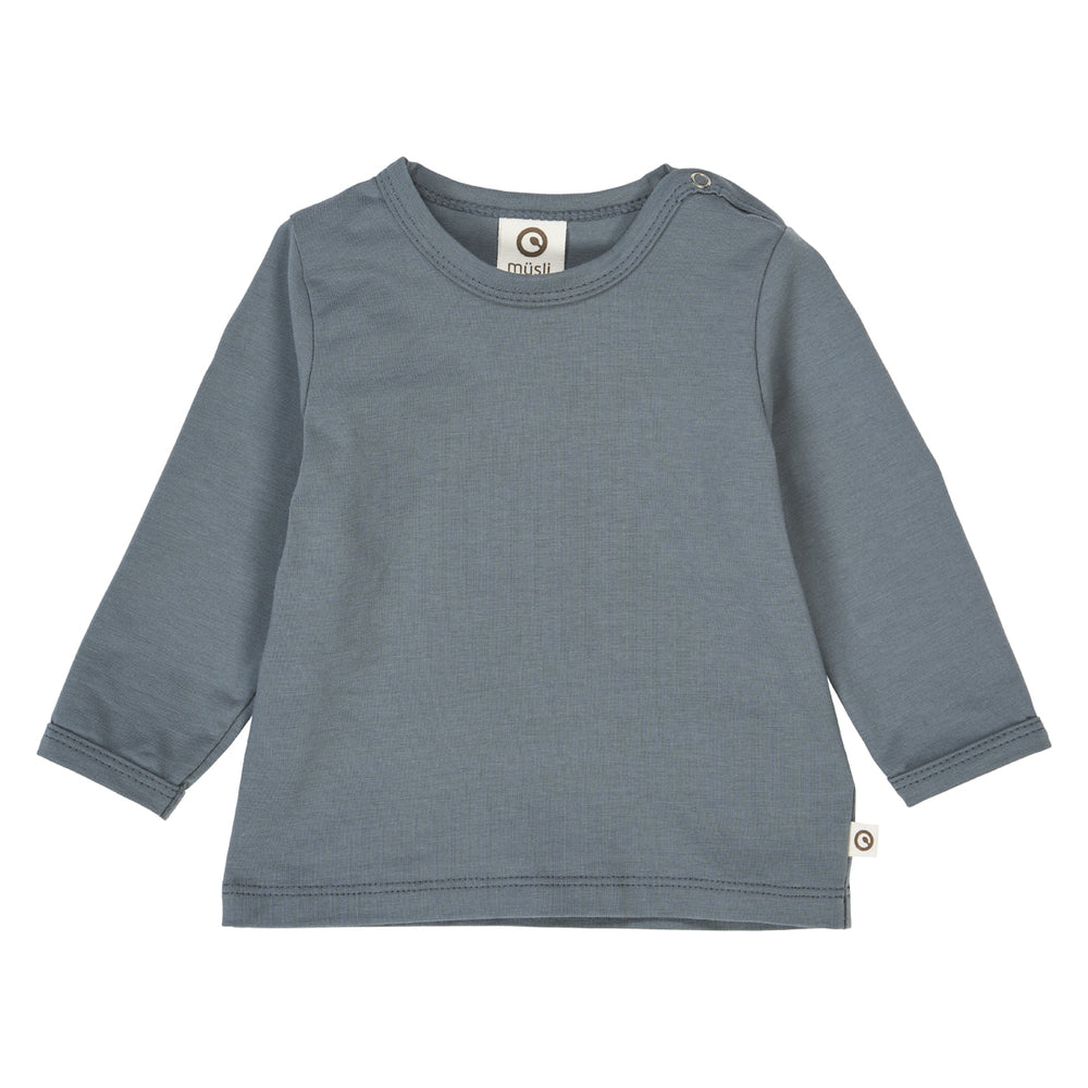 müsli RE-LOVED Babylangarmshirt L_S Tee Stormy blue 018421402
