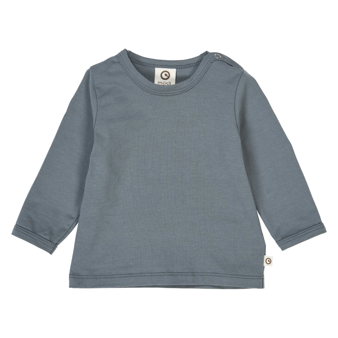 müsli RE-LOVED Babylangarmshirt L_S Tee Stormy blue 018421402