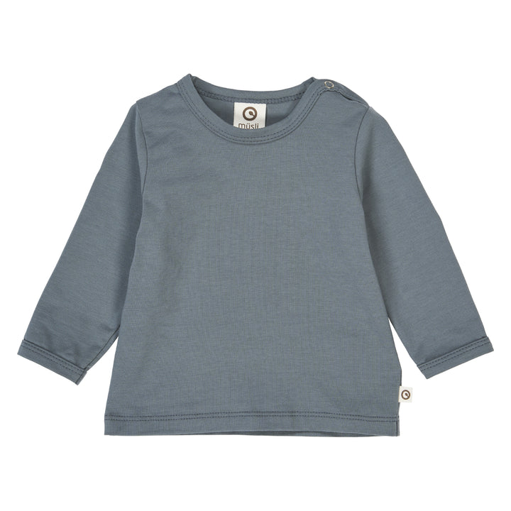müsli RE-LOVED Babylangarmshirt L_S Tee Stormy blue 018421402